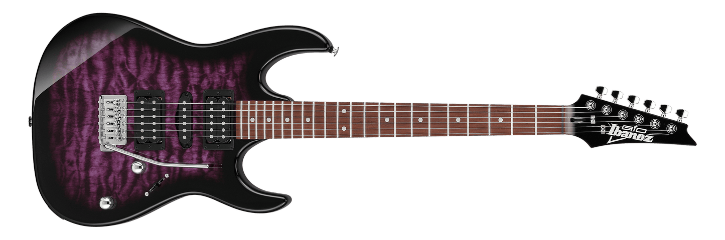 Guitarra eléctrica Ibanez Gio GRX70QA - Violeta transparente Sunburst
