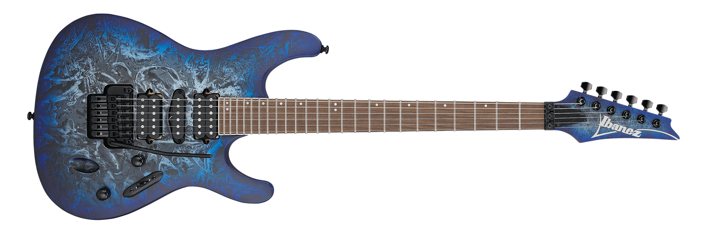 Guitarra eléctrica de cuerpo sólido Ibanez S770CZM - Azul cósmico congelado mate