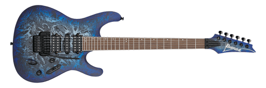 Guitarra eléctrica de cuerpo sólido Ibanez S770CZM - Azul cósmico congelado mate