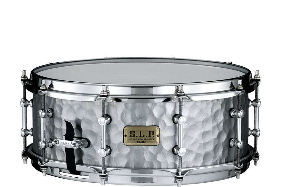 Tama SLP - Caja vintage de acero martillado - 5,5 x 14 pulgadas - Cromo satinado