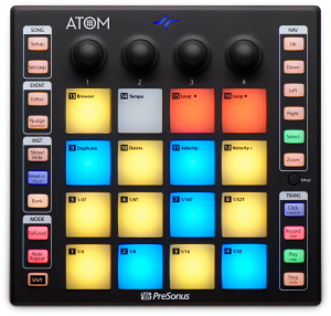 Controlador MIDI USB PreSonus ATOM de 16 pads, Studio One Artist
