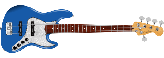 Fender Player II Modified Active Jazz Bass V, Rosewood Fingerboard, Electric Blue