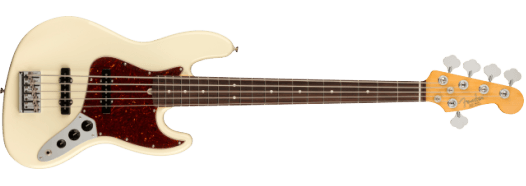 Fender American Professional II Jazz Bass® V, Rosewood Fingerboard, Olympic White