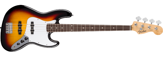Fender Standard Jazz Bass, Laurel Fingerboard, White Pickguard, 3-Color Sunbur