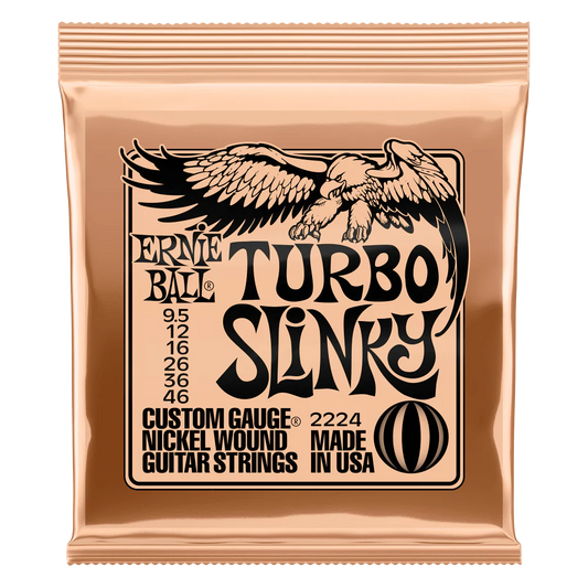 Ernie Ball Turbo Slinky Nickel Wound Electric Guitar Strings 9.5-46 Gauge