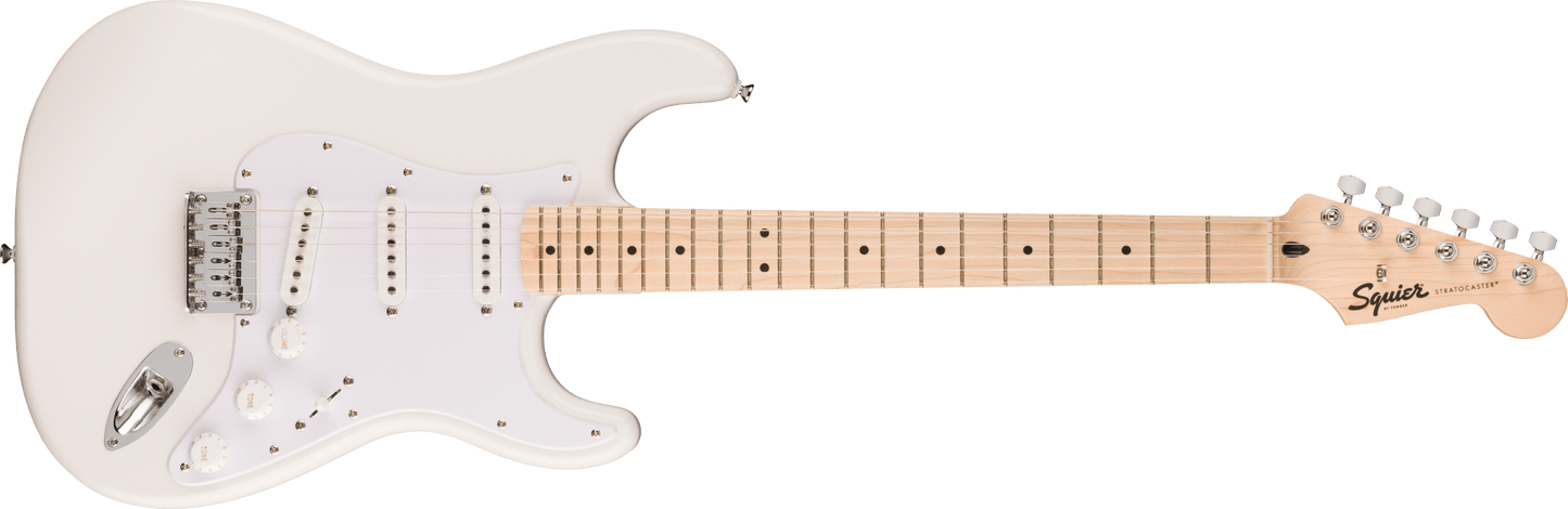 Squier Sonic Stratocaster HT, Maple Fingerboard, White Pickguard, Arctic White