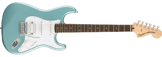 Squier FSR Affinity Series Stratocaster HSS, Laurel Fingerboard, White Pickguard, Ice Blue Metallic