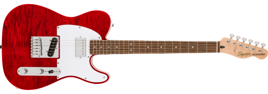 Squier Affinity Series Telecaster Electric Guitar - Crimson Red Transparent