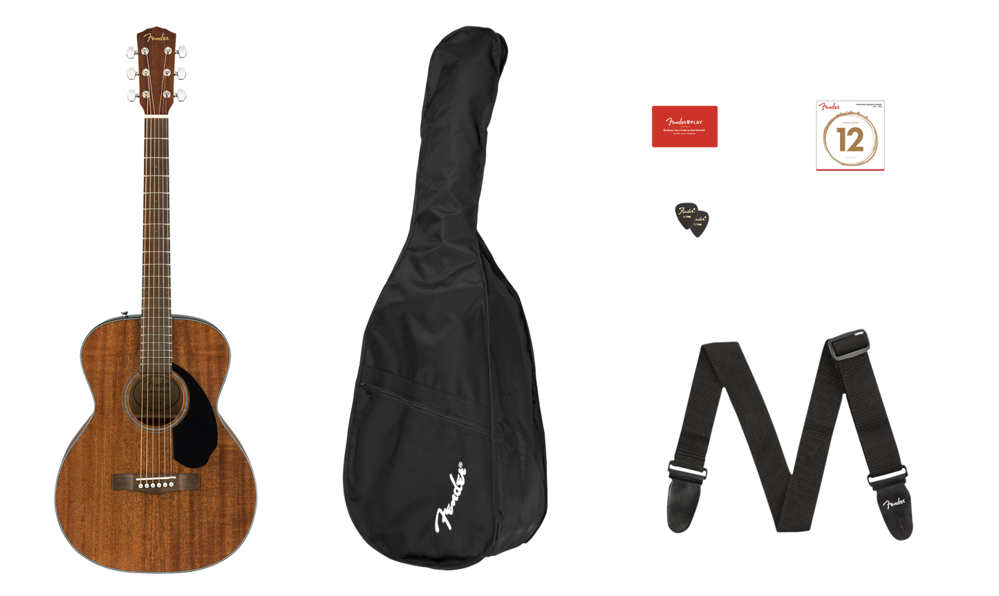 Fender CC-60S Concert Pack V2, All-Mahogany