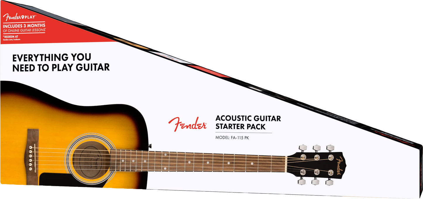 Fender FA-115 Dreadnought Pack, Natural, Walnut Fingerboard