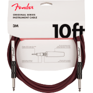 Fender Original Series OXBLOOD Instrument Cable, Straight, 10' ft