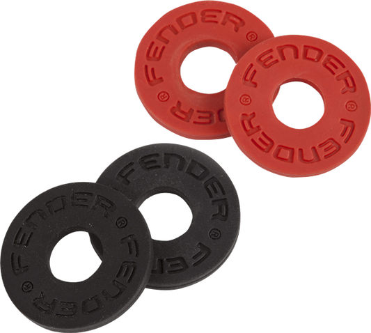Fender Strap Blocks 4-Pack, Black (2) and Red (2)