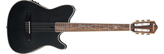 Ibanez TOD10N Tim Henson Signature Nylon Acoustic-Electric Guitar, Transparent Black Flat