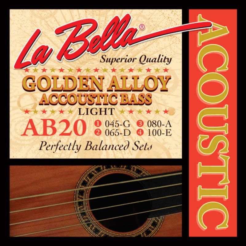 La Bella AB20 Acoustic Bass, Golden Alloy - Light