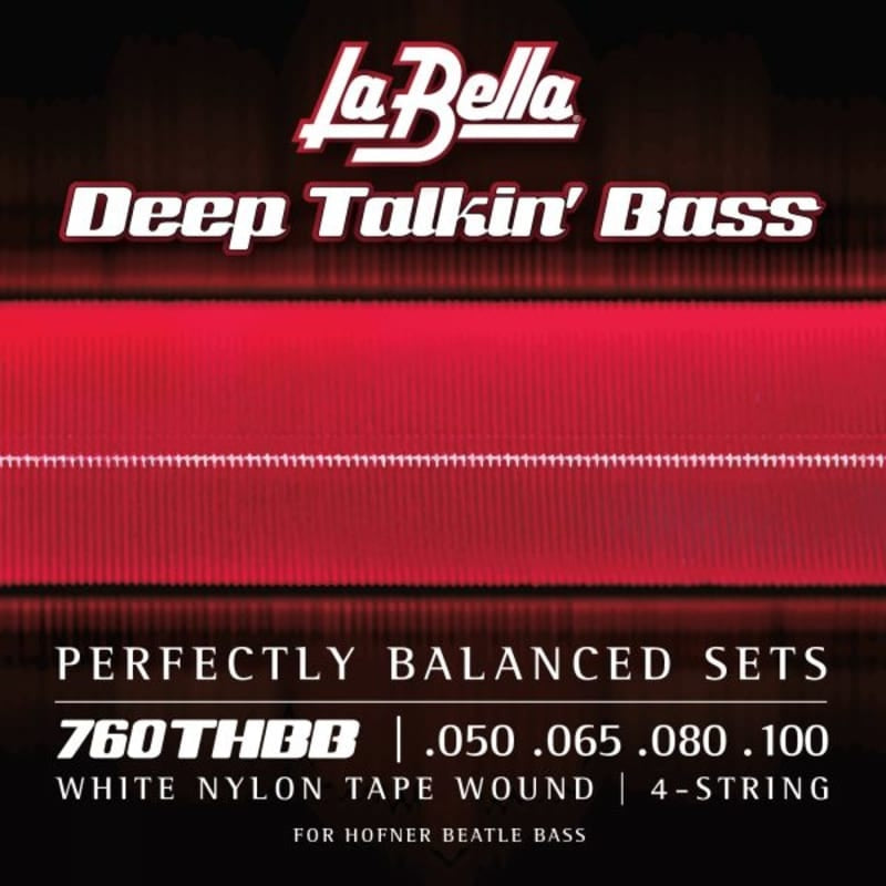 La Bella 760THBB Beatle Bass White Nylon Tape Wound - 50-100