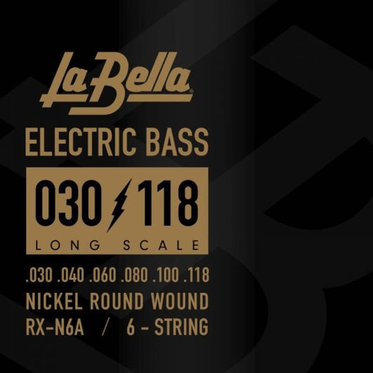 La Bella RX-N6B Bass Rx Series, Nickel, 6-String 30-125