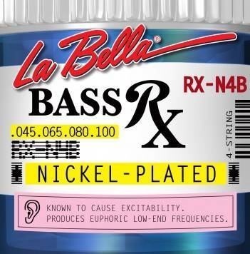 La Bella RX-N4B Bass Rx Series, Nickel, 4-String 45-65-80-100