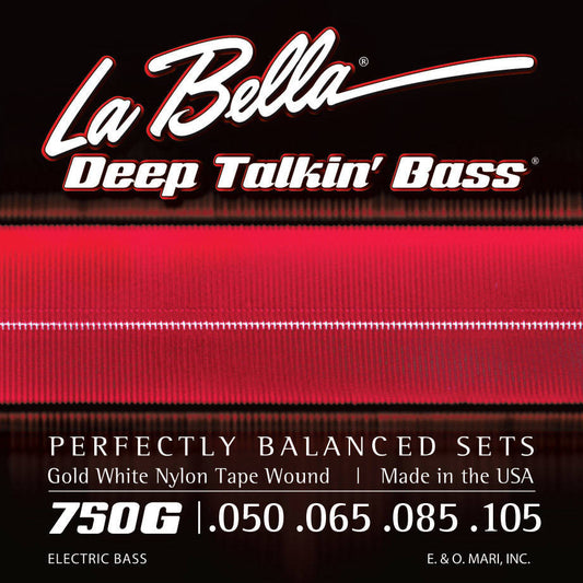 La Bella 750G Gold White Nylon Tape - Light 50-105