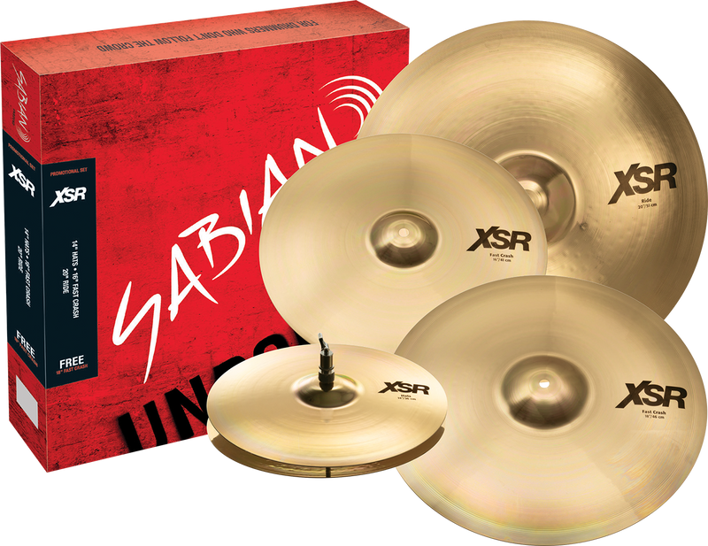 Sabian XSR Performance Cymbal Set with Free 18" Fast Crash