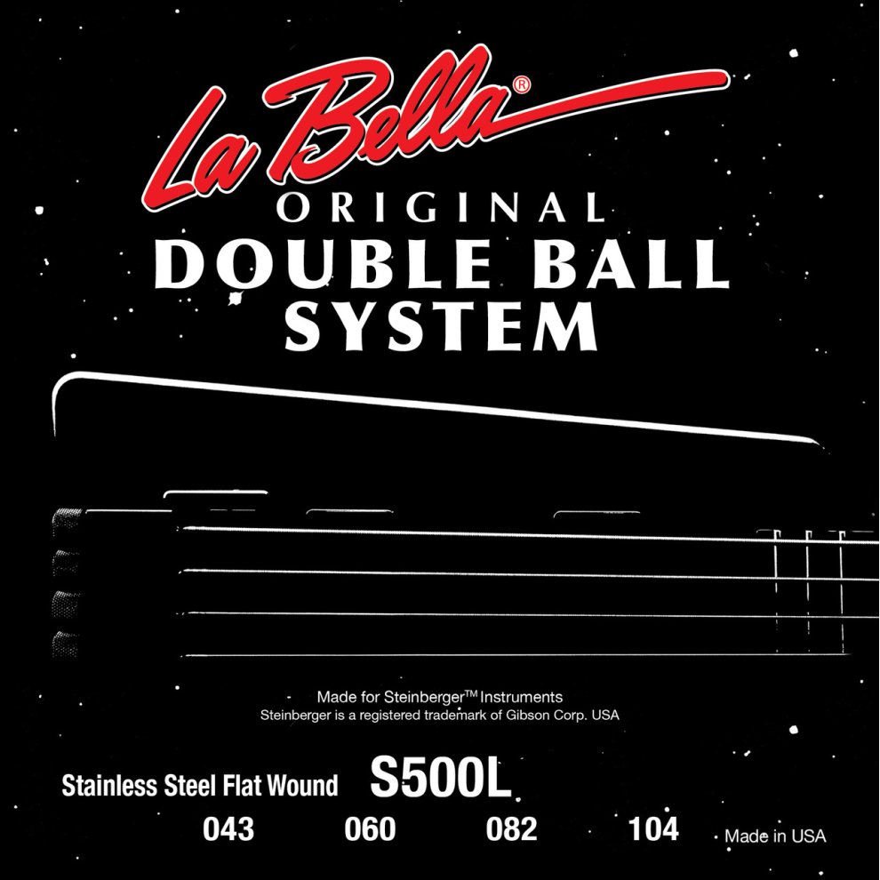 La Bella S500L-B Double Ball Bass Flat Wound - Light 43-128, 5-String