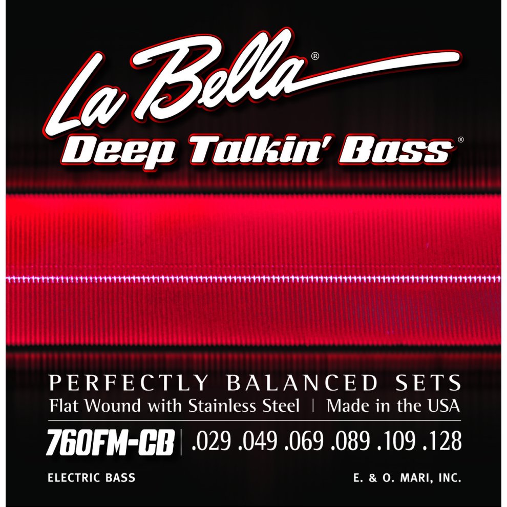 La Bella 760FM-CB Deep Talkin' Bass, Flats, 6-String - Medium 29-128