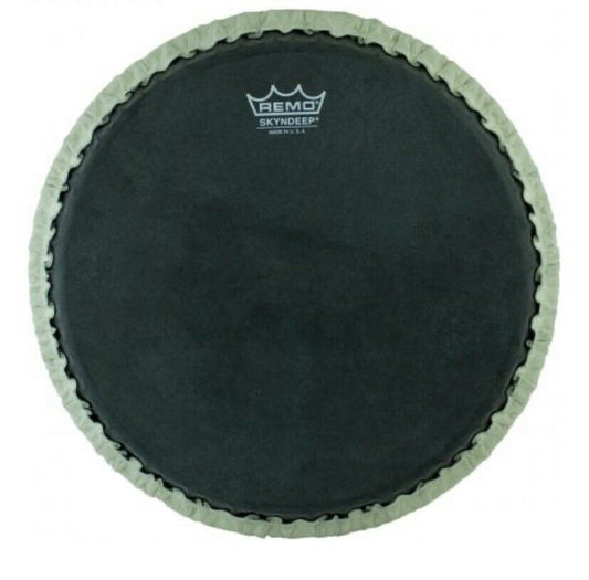 REMO Conga Drumhead, Tucked, 11.75", SKYNDEEP®, 'Black Calfskin' Graphic