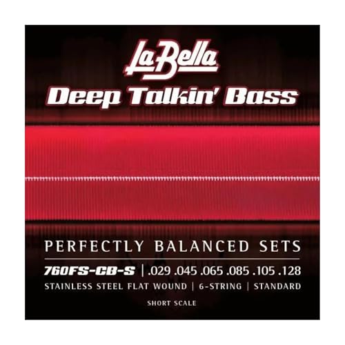 La Bella 760FS-CB-S Deep Talkin' Bass, Flats, 6-String - Standard, Short Scale