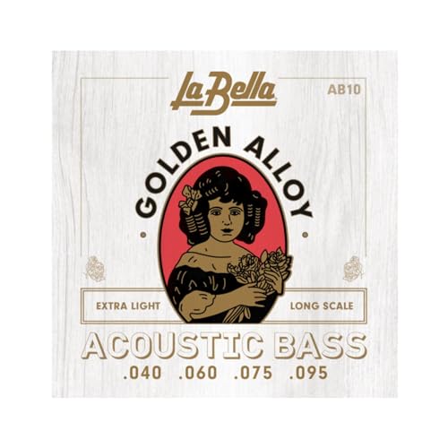 La Bella AB10 Acoustic Bass, Golden Alloy - Extra Light