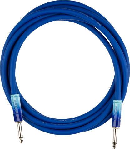 Fender Ombré Instrument Cable Straight/Straight 10' - Belair Blue