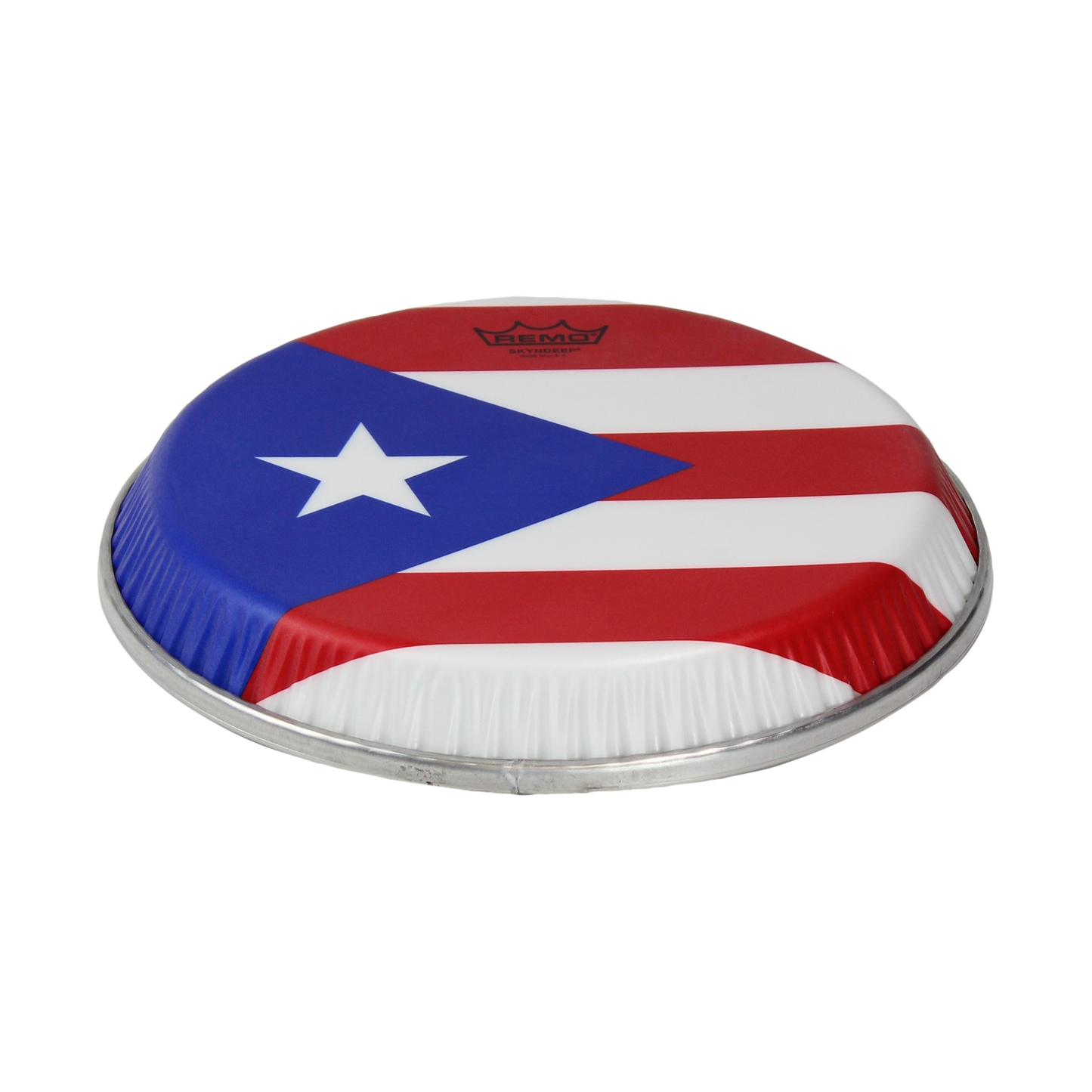 Remo Conga Drumhead, Symmetry, 9.75" D3, Skyndeep, 'Puerto Rican Flag' Graphic