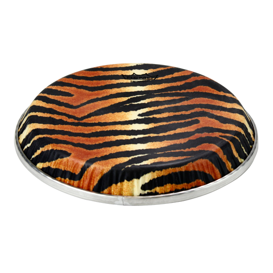 Remo Conga Drumhead (GB), Symmetry, 10.75" D1, Skyndeep, 'Tiger Stripe' Graphic
