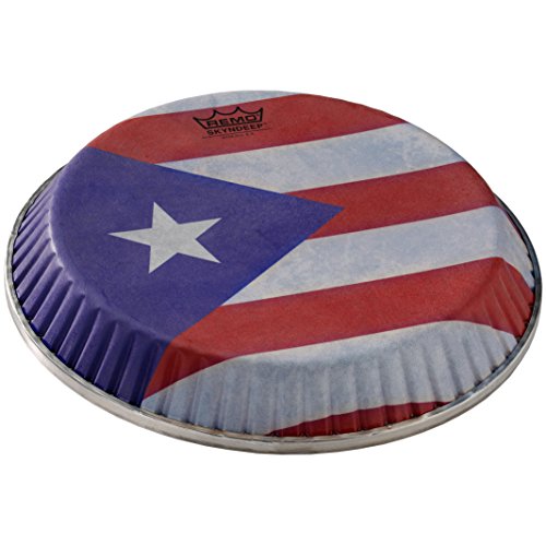 REMO **Special Order**, Conga Drumhead, Symmetry, 11.06" D1, SKYNDEEP®, "Puerto Rican Flag" Graphic