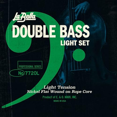 La Bella 7720L Double Bass, Flat Wound on Rope Core - Light