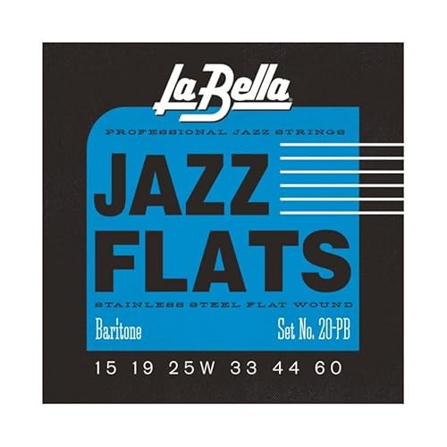 La Bella 20P-B Jazz Flats - Baritone Guitar 15-60