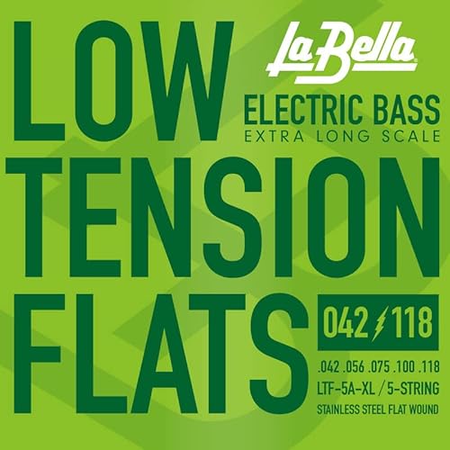 La Bella LTF-5A-XL Low Tension Flexible Flats, 5-String, Extra Long Scale