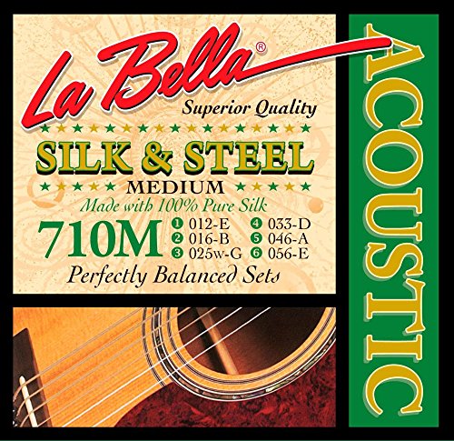 La Bella 710L Silk & Steel Acoustic Guitar - Medium 12-56