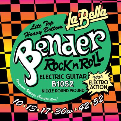 La Bella B1052 Lite Top/Heavy Bottom Bender Electric Guitar 10-52