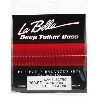 La Bella 760-FD Deep Talkin' Bass, Dan Electro Stainless Steel Flat Wound