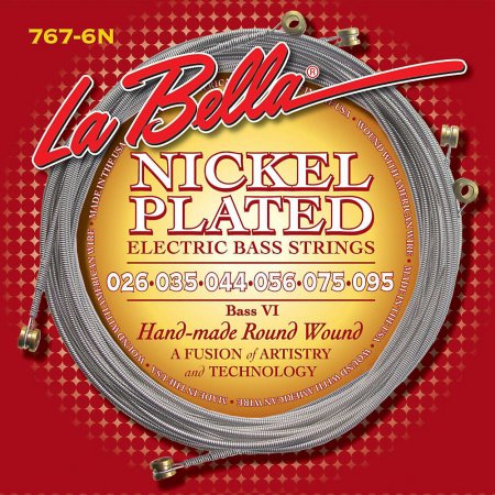 La Bella 767-6N Bass VI Nickel Plated Round Wound - 26-95