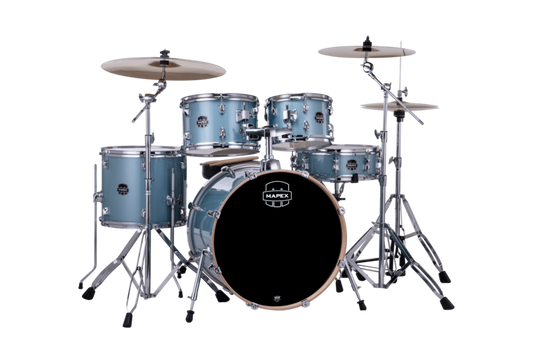 Mapex Venus 5-piece Fusion Complete Drum Set - Aqua Blue Sparkle