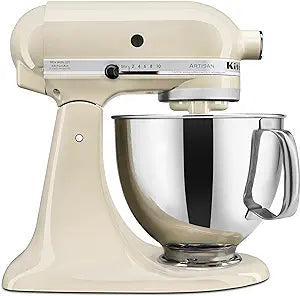 Kitchenaid STAND MIXER - 5-QT, 10 SPEEDS, POURING SHIELD, BOWL WITH HANDLE, Includes Almond Cream