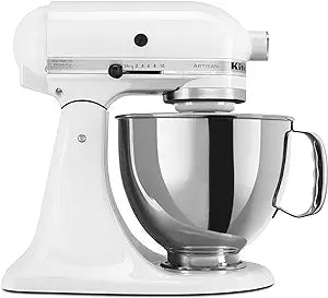 Kitchenaid 110V ARTISAN® STAND MIXER WITH 5-QT SS BOWL W/ HANDLE, 10 SPEEDS, 325 WATTS. Includes a