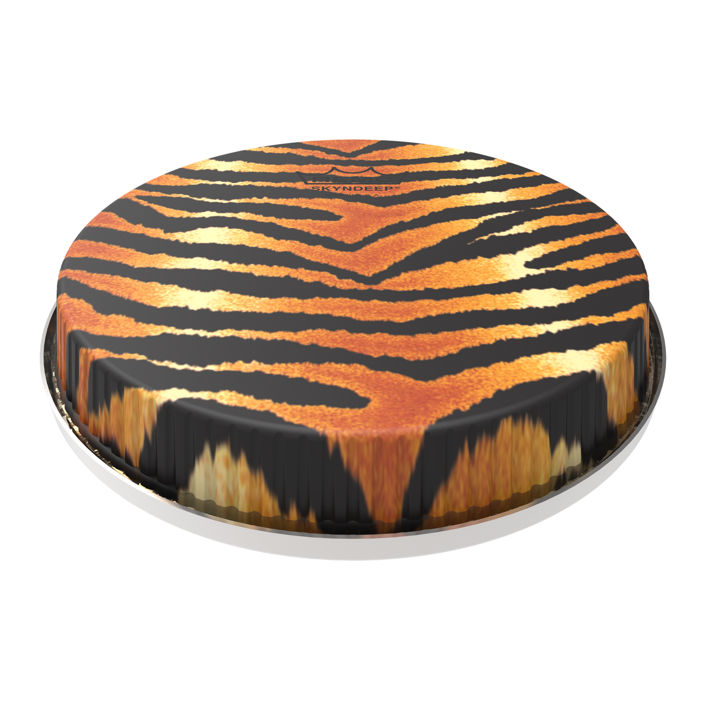 Remo Bongo Drumhead, R-Series, 8.50", Skyndeep, 'Tiger Stripe' Graphic