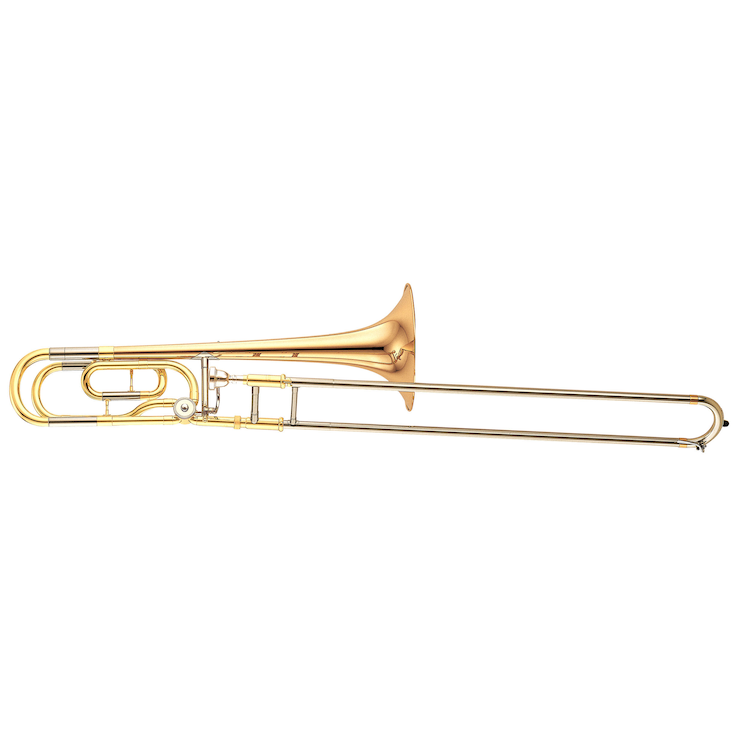 Yamaha YSL-446G Intermediate F-attachment Trombone - Clear Lacquer with Gold Brass Bell
