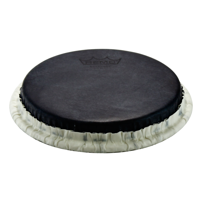 Remo Bongo Drumhead, Tucked, 8.5", Skyndeep, 'Black Calfskin' Graphic