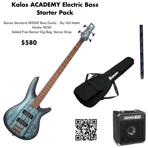 KALOS ACADEMY Electric Bass Starter Pack