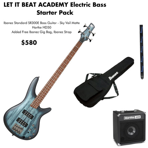 LET IT BEAT ACADEMY Electric Bass Starter Pack