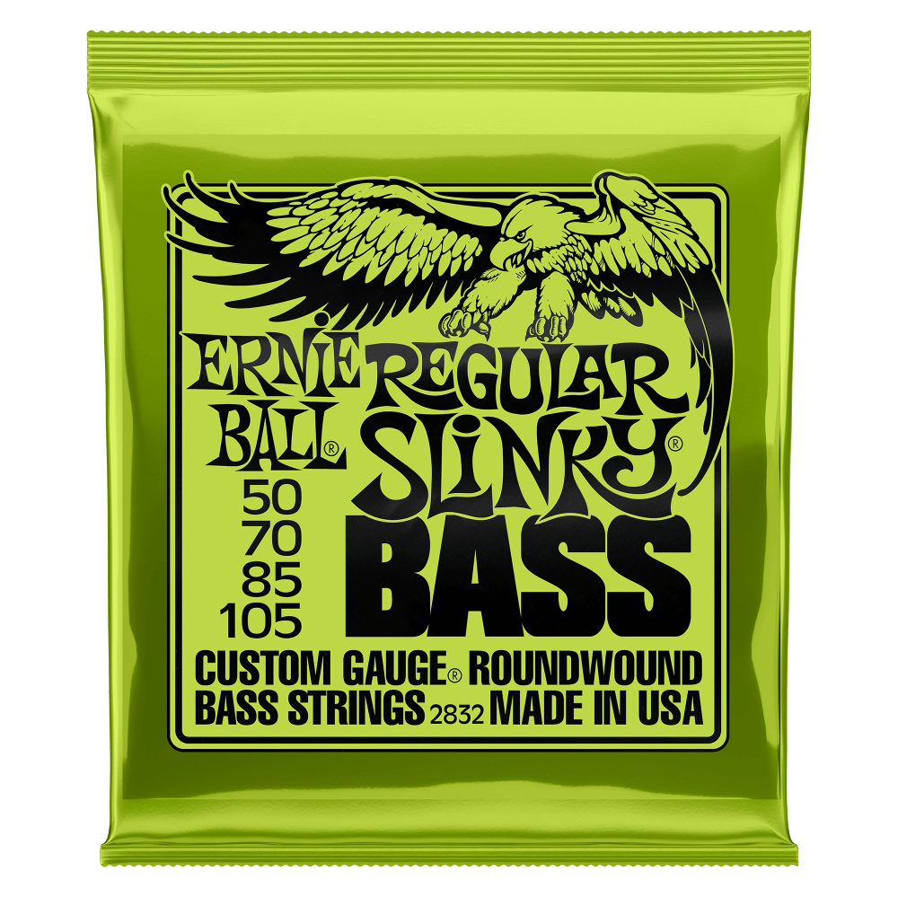 Ernie Ball 2832 Regular Slinky Nickel Wound Electric Bass Guitar Strings - .050-.105 P02832