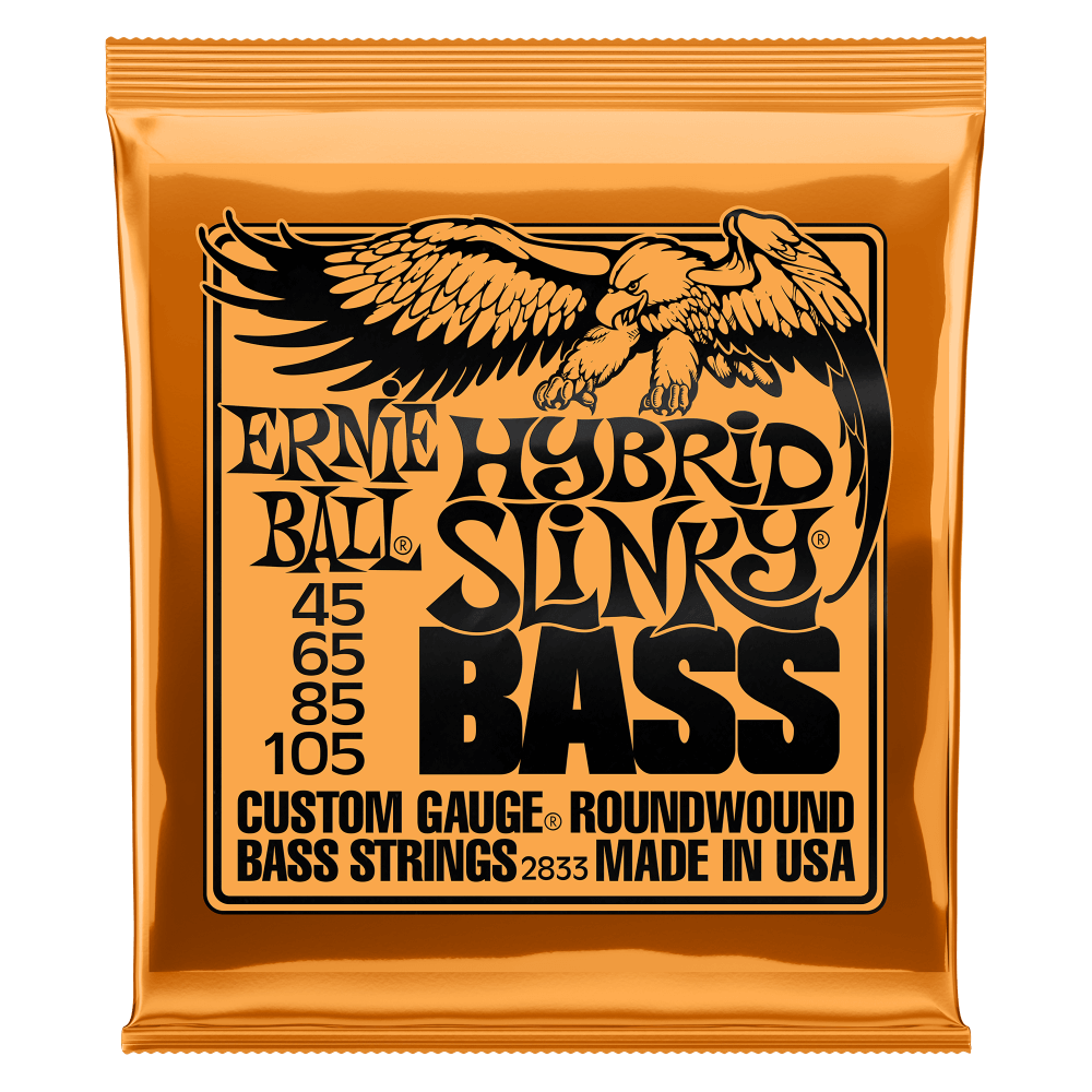 Ernie Ball 2833 Hybrid Slinky Nickel Wound Electric Bass Guitar Strings - .045-.105 P02833