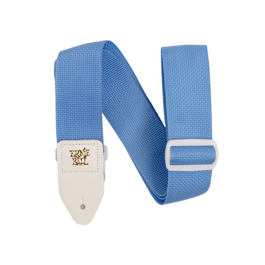 Ernie Ball 2-inch Polypro Strap - Soft Blue and White P05348